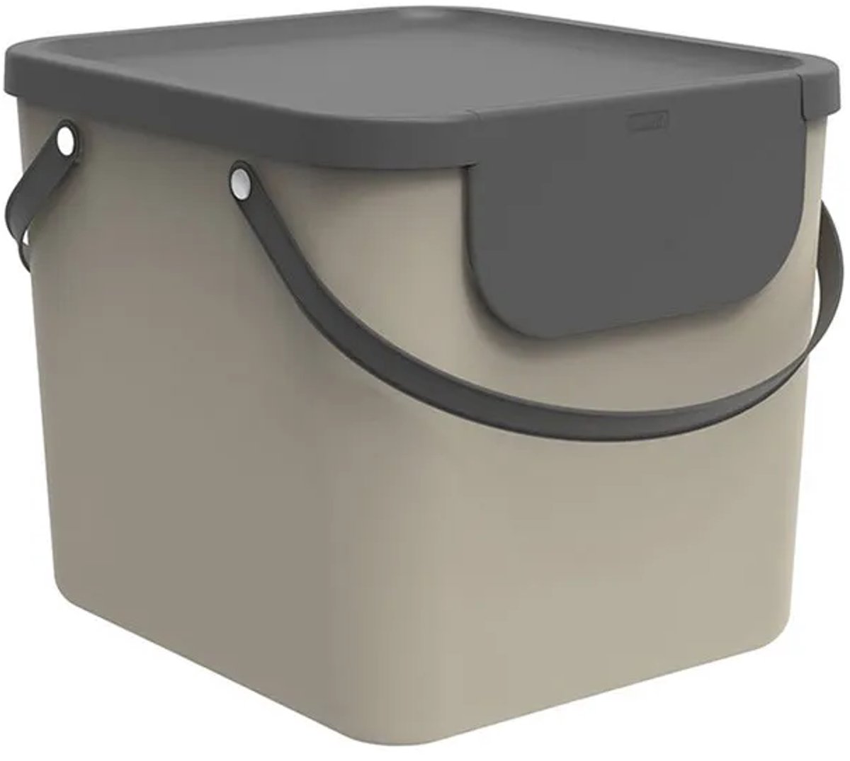 Rotho Afvalbak Albula - 40 ltr - 38,8 x 35,5 x 33,9 cm - kunststof - cappuccino
