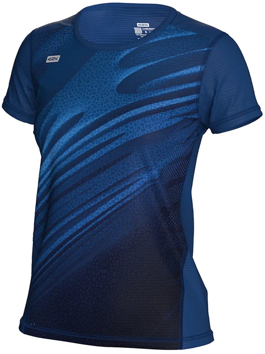 42k Running Deep T-shirt Met Korte Mouwen Blauw M Vrouw