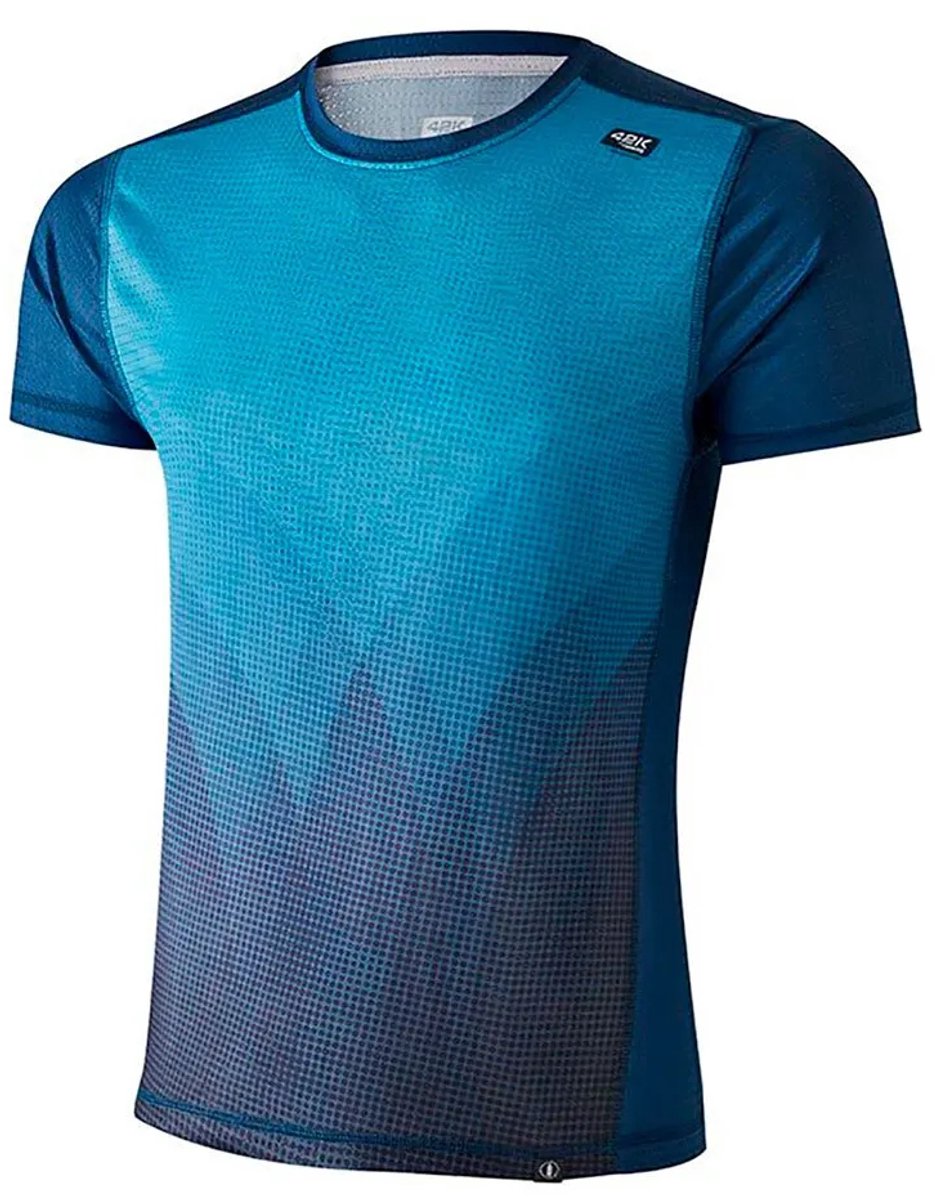 42k Running Elements Recycled T-shirt Met Korte Mouwen Blauw L Man