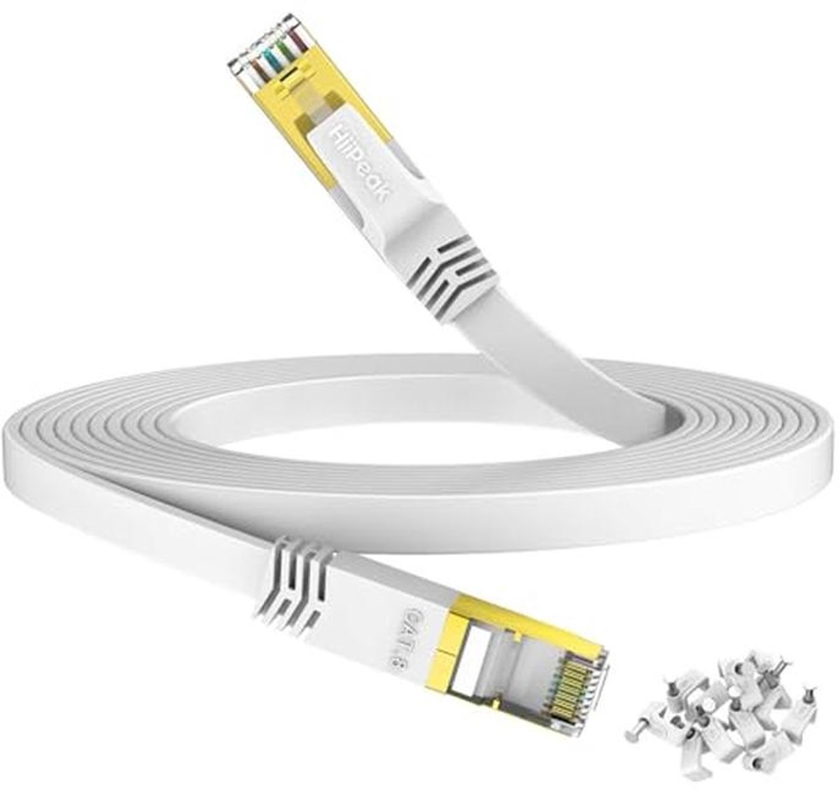 Platte Cat 8 Ethernet Kabel 5m - 40 Gbps en 2000 MHz Netwerkkabel