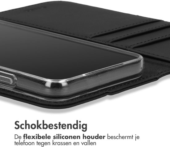 Étui pour Samsung Galaxy A25 avec porte-cartes - Accezz Wallet Softcase Bookcase - Zwart