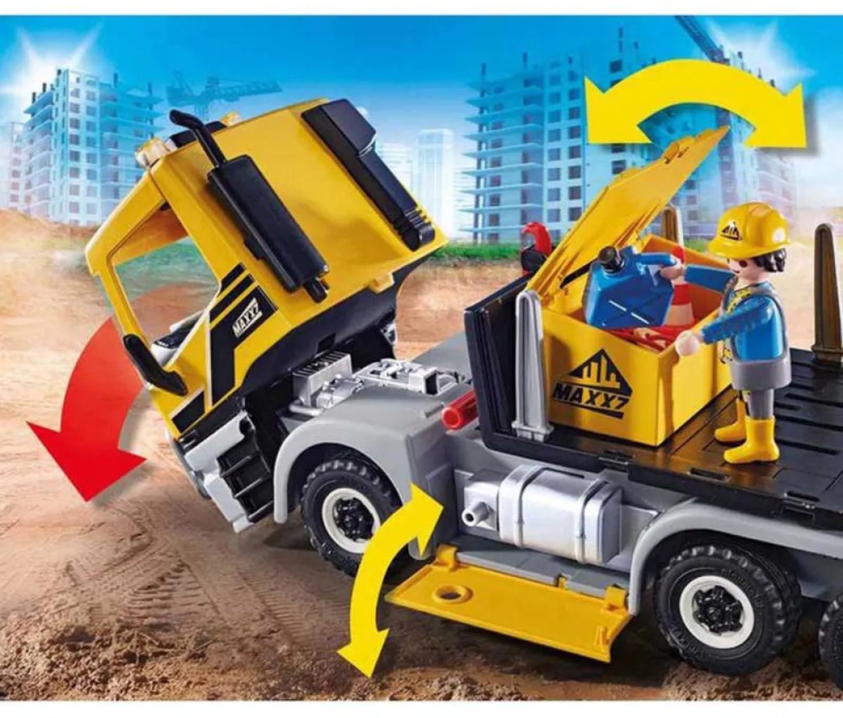 PLAYMOBIL City Action Vrachtwagen met wissellaadbak - 70444 — afbeelding 21