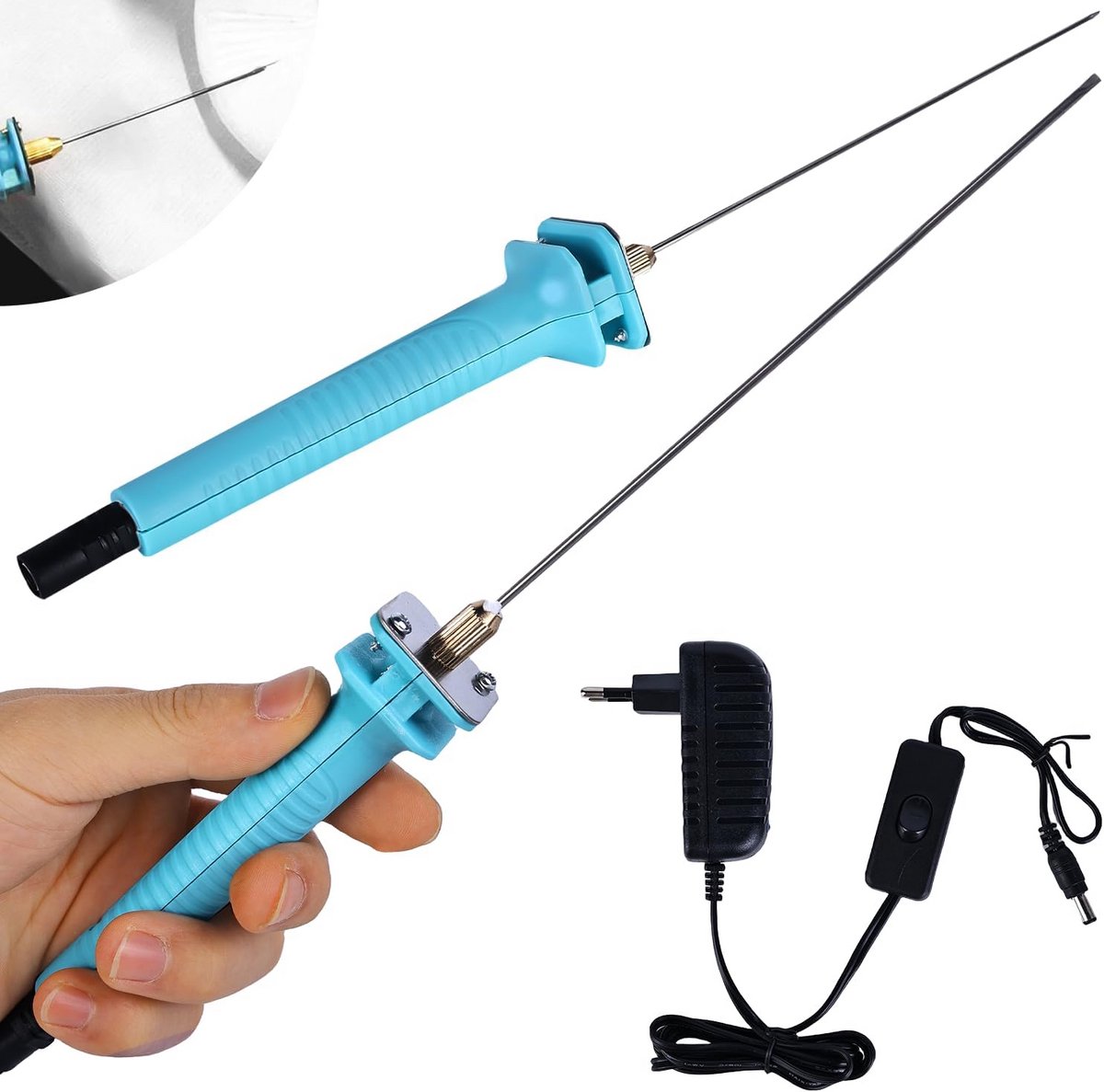 Elektrische schuimsnijder 15 cm - Warmdraadsnijmachine met graveerstift - 100-240 V, 18 W