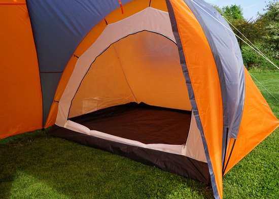 Campingtent Loksa, 6-persoons koepeltent Iglo tent Feesttent, 6 personen ~ oranje van Camping — afbeelding 5