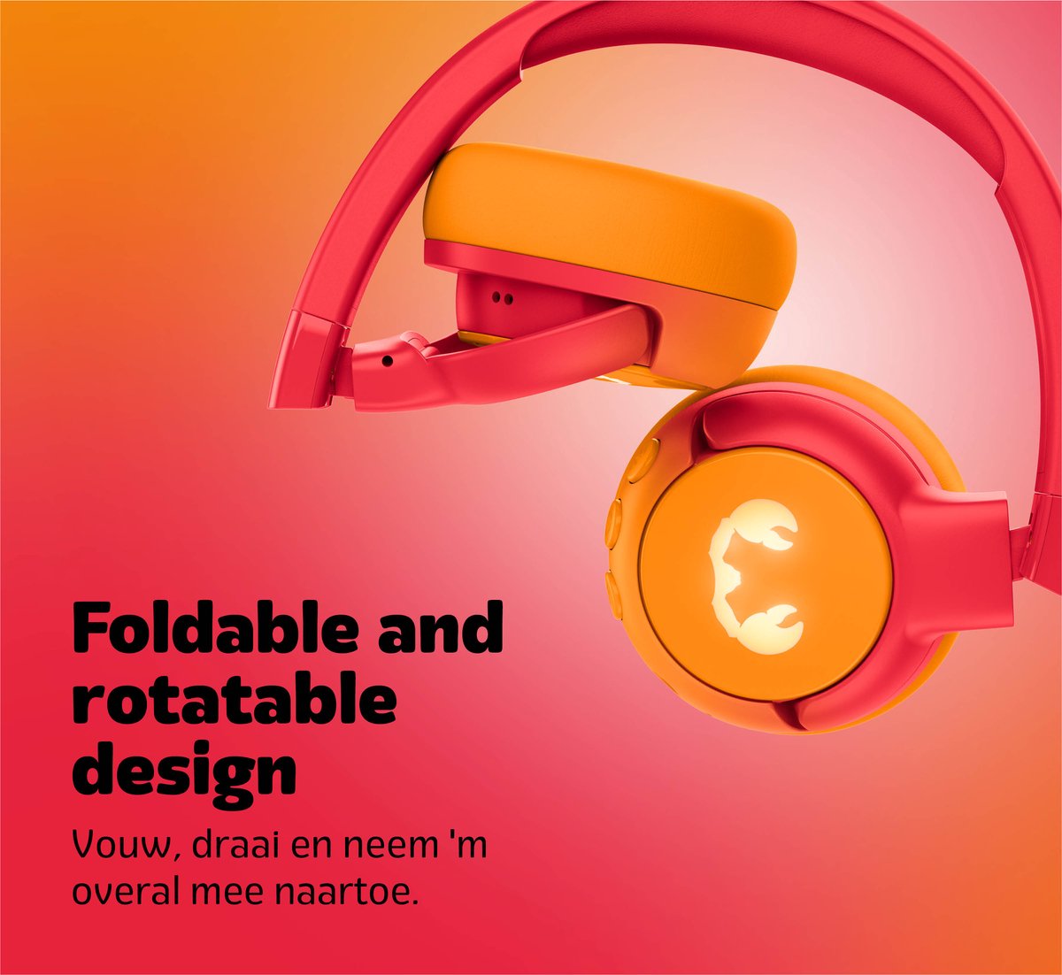 Fresh 'n Rebel Code Junior - Koptelefoon kind - Kinder koptelefoon - Draadloos (Bluetooth) & Bedraad – Inclusief Aux kabel (1m) - Funny Fox – foto 8