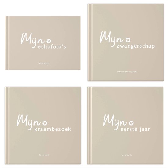 Fyllbooks Invulboeken voordeelset 'Zwanger' - Beige