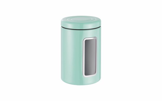 Foto: Voorraadpotje classic line wesco voorraadbus voorraadpot koffiecups suiker kruiden opbergen met kijkvenster luchtdicht wesco munt licht groen