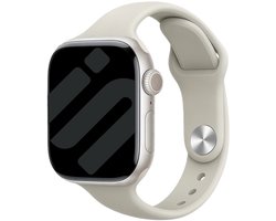 Strap-it Slimfit Siliconen Horlogeband - Sterrenlicht/Starlight - Geschikt voor Apple Watch (Series 12/11/10), (SE 3/2/1), (Series 9/8/7/6/5/4) - 38/40/41/42mm - Dun & Comfortabel Dames Bandje - Lichtgewicht & Stijlvol Design