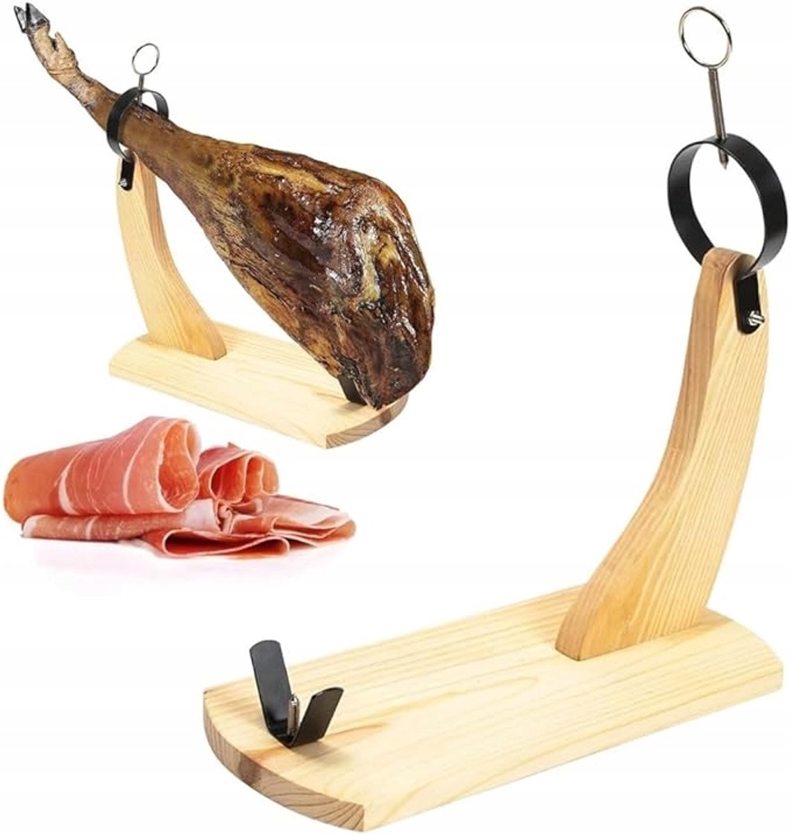 Houten Hamhouder voor Snijden - Spaans Design, Stabiel