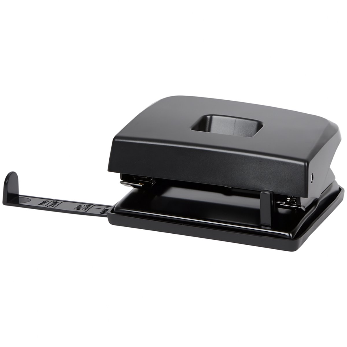 Metalen Bureau Perforator 2 gaats - Perforeert Tot 20 Vel - Voor Mappen En Ringbanden - Zwart