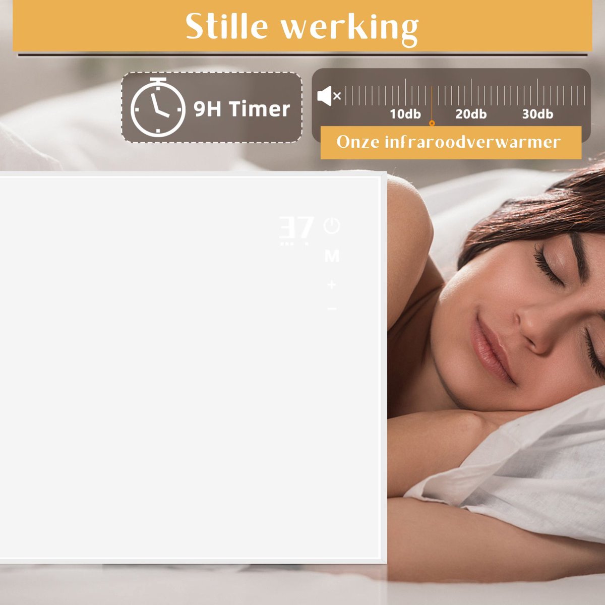 Glitzerlife Infrarood Wandverwarming 600W - Infrarood paneel met Thermostaat & App/WiFi Bediening - Energiezuinige Elektrische Kachel - Staand of Wandmontage met Afstandsbediening – foto 8