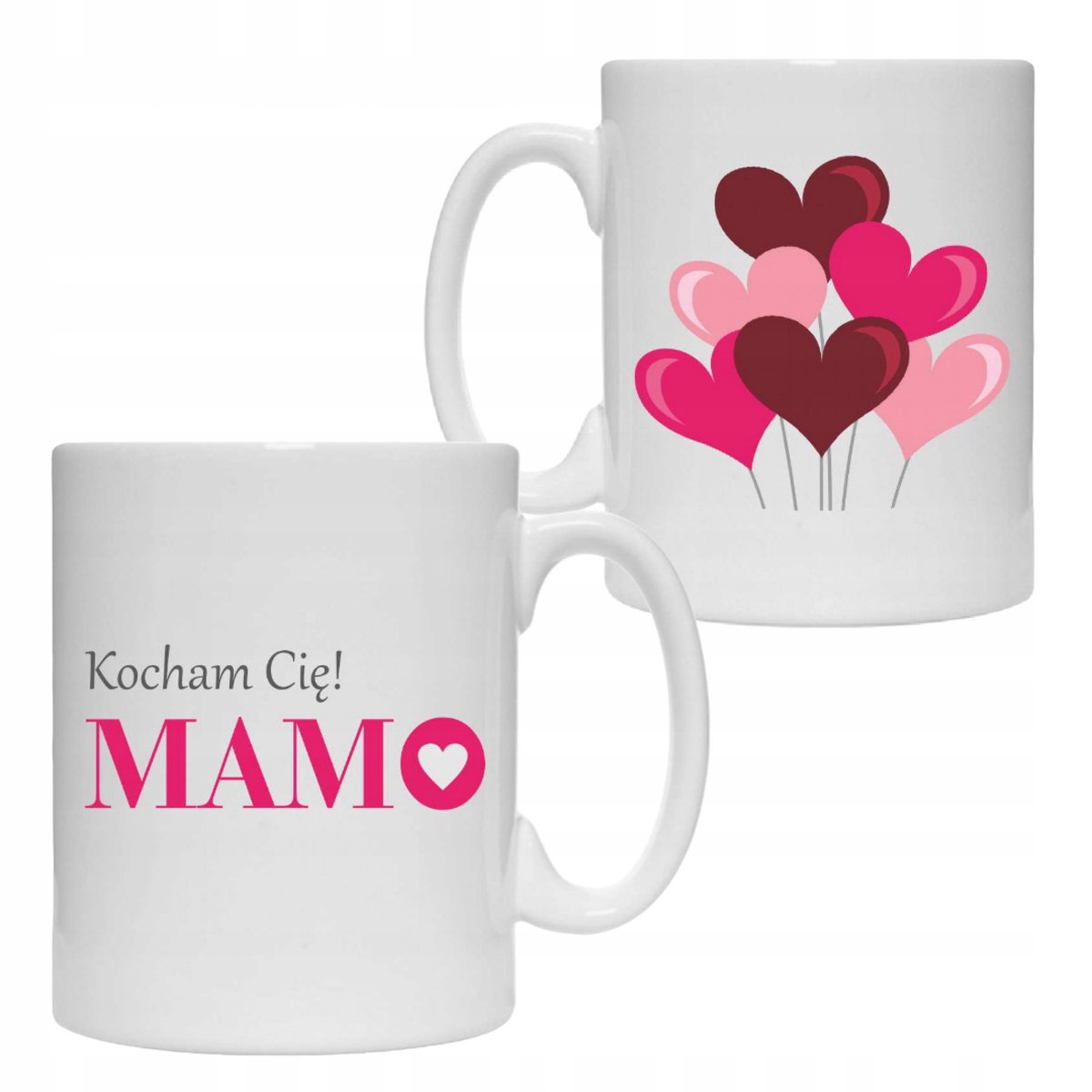 Roze "I love you! MOM" mok - 330 ml, perfect cadeau voor Moederdag