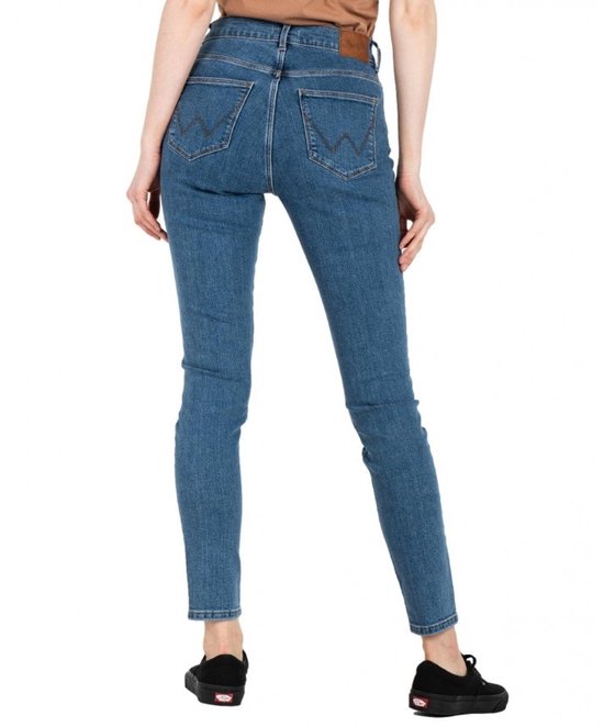 Wrangler HIGH RISE SKINNY - Jeans Skinny Fit - camellia/donkerblauw