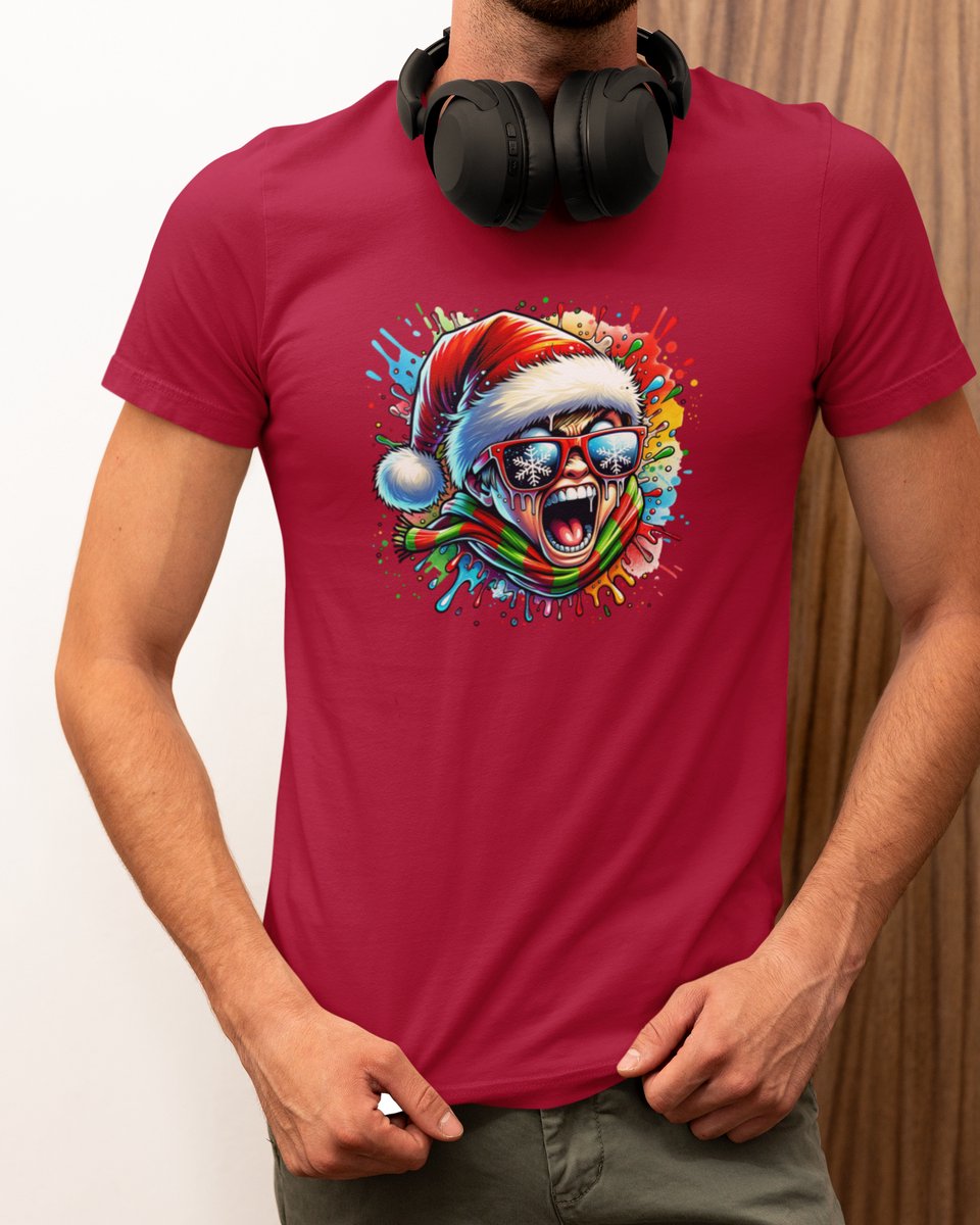 Xmas Freakout Santa - Kerst T-shirt Rood - Grappig T-shirt - Maat XL - Kerst Cadeau Mannen - Limited Edition