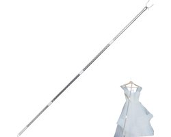 1 stuk - kledingsteunpaal - Telescopische droogstang - Sterke steunstang - Lange garderobestang - Balkondroogstang - Deelbare roestvrijstalen droogstang voor huishoudelijk gebruik - Eenvoudig op te hangen en te demonteren droogstang (wit)