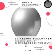 20 x zilveren helium ballonnen