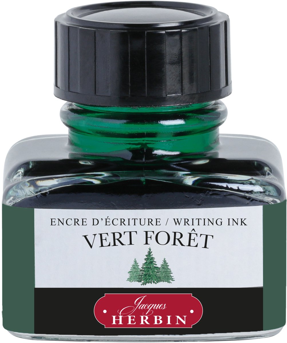Jacques Herbin Vulpen inkt - Inktfles - Vert Forét - 30 ml - Groen