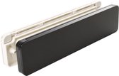 Homebox - de isolerende, tochtvrije en geluiddempende brievenbus – buitendeel aluminium zwart geborsteld - binnendeel in crème wit RAL9001