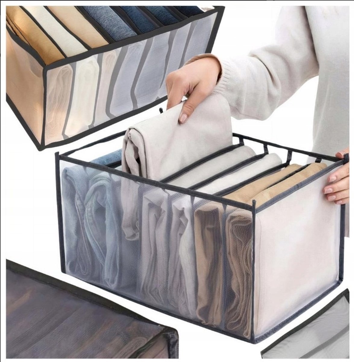 Ademende lade-organizer voor kleding, ondergoed en meer - opvouwbaar