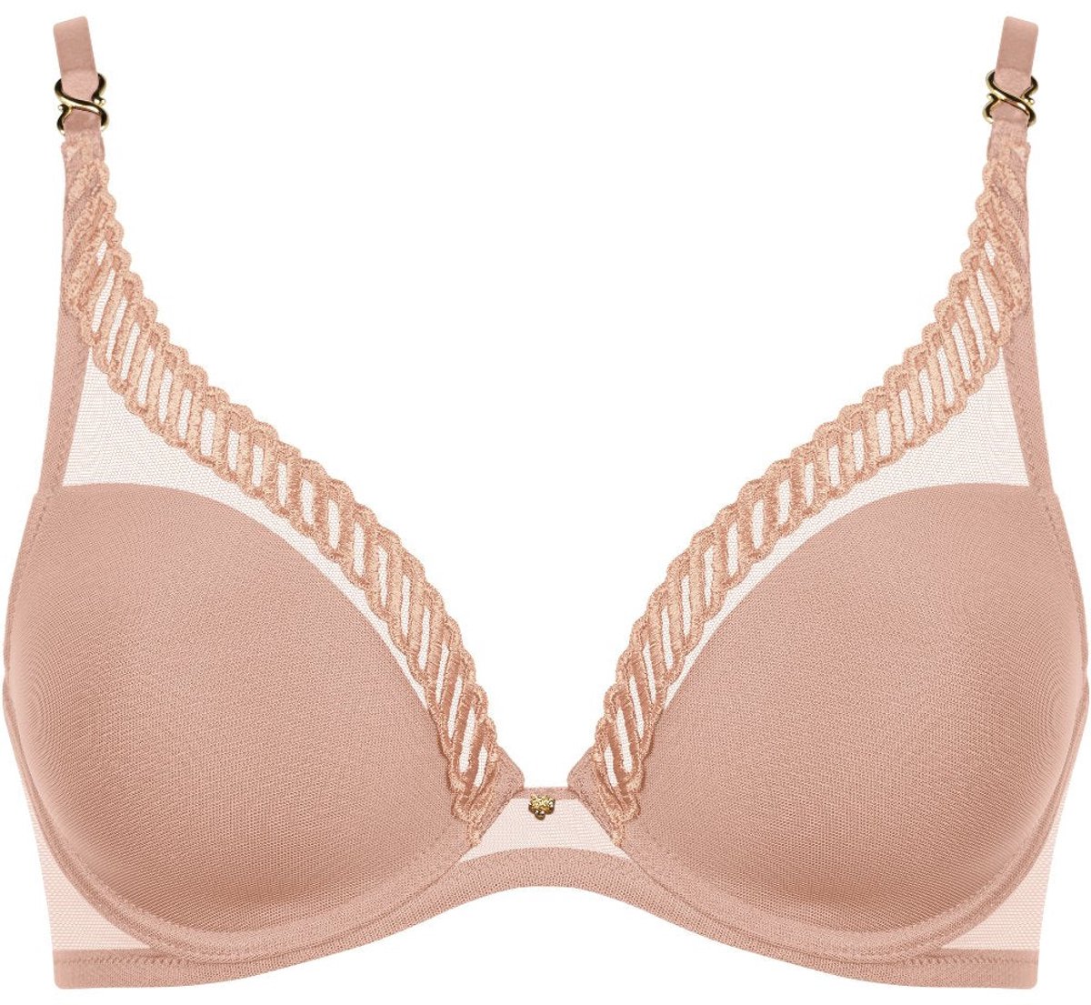 Aubade Sheer Emotion Triangel Beugel Bh 4MF12 Sand - maat EU 70E / FR Huid