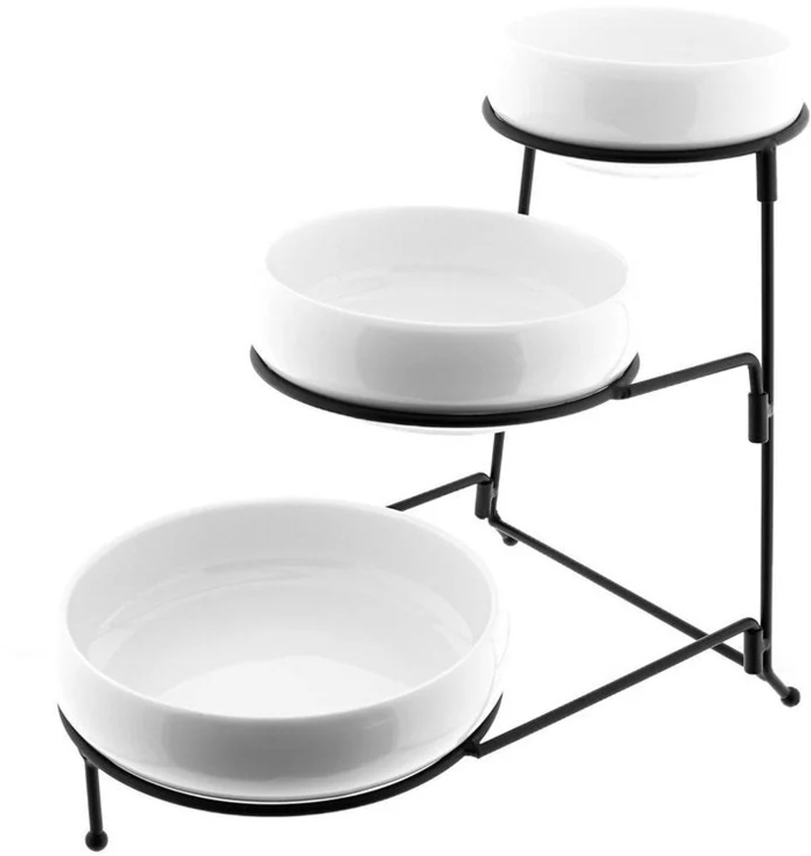 Belicia - Etagère - Serveerschaal - 4 delig - Porselein