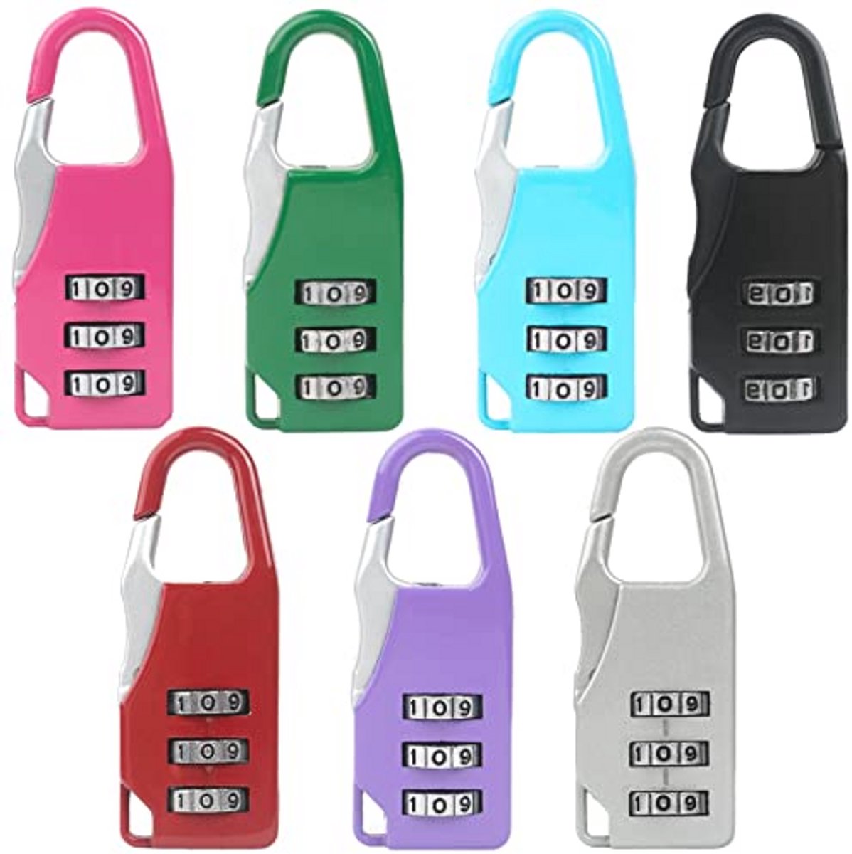 Mini Combinatie Hangslot - 3-Cijferige Wachtwoordslot voor Sport, School en Reizen - Roze