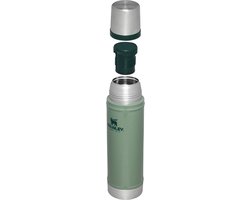 Stanley Classic Legendary Thermosfles 750 ml - Houdt 20 Uur Warm Of Koud - Lekvrij - Vaatwasserbestendig - BPA-Vrij - Voor Koffie, Thee en Meer - Roestvrijstalen Thermoskan - Hammertone Green – foto 4