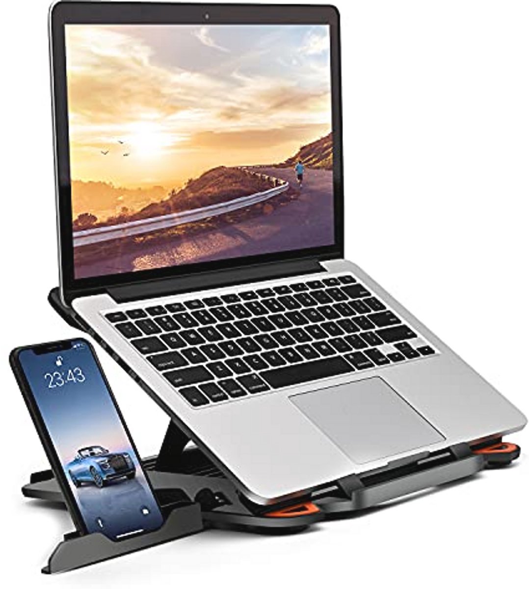 Verstelbare Laptopstandaard met Meerdere Hoeken - Draagbare en Opvouwbare Laptopverhoger