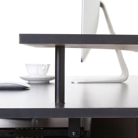 WOLTU Hoekbureau met opslagruimte, 120 x 100 cm, pc-tafel, hoekbureau, bureau voor kantoor