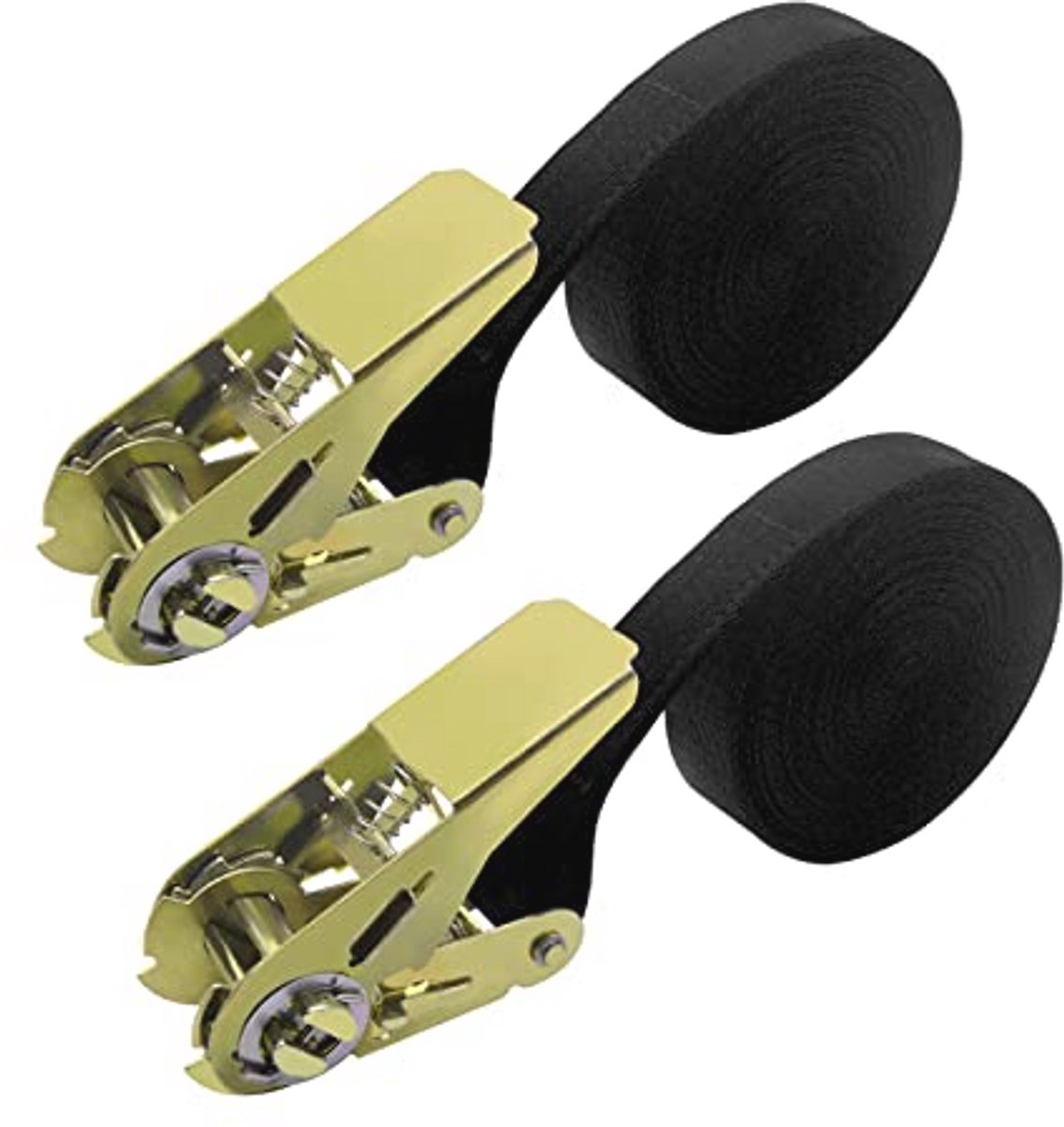 Sjorbanden met Ratel, 800 kg Breukvastheid, 6 m x 25 mm voor Motorfiets, Auto en Aanhanger - 2 Stuks