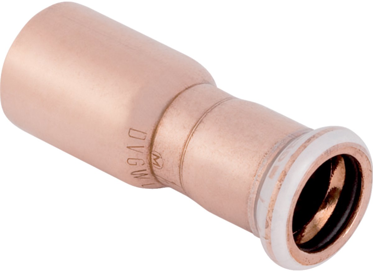 Geberit Mapress koperen reductie met insteekeinde, DN 15 / 12, 62303