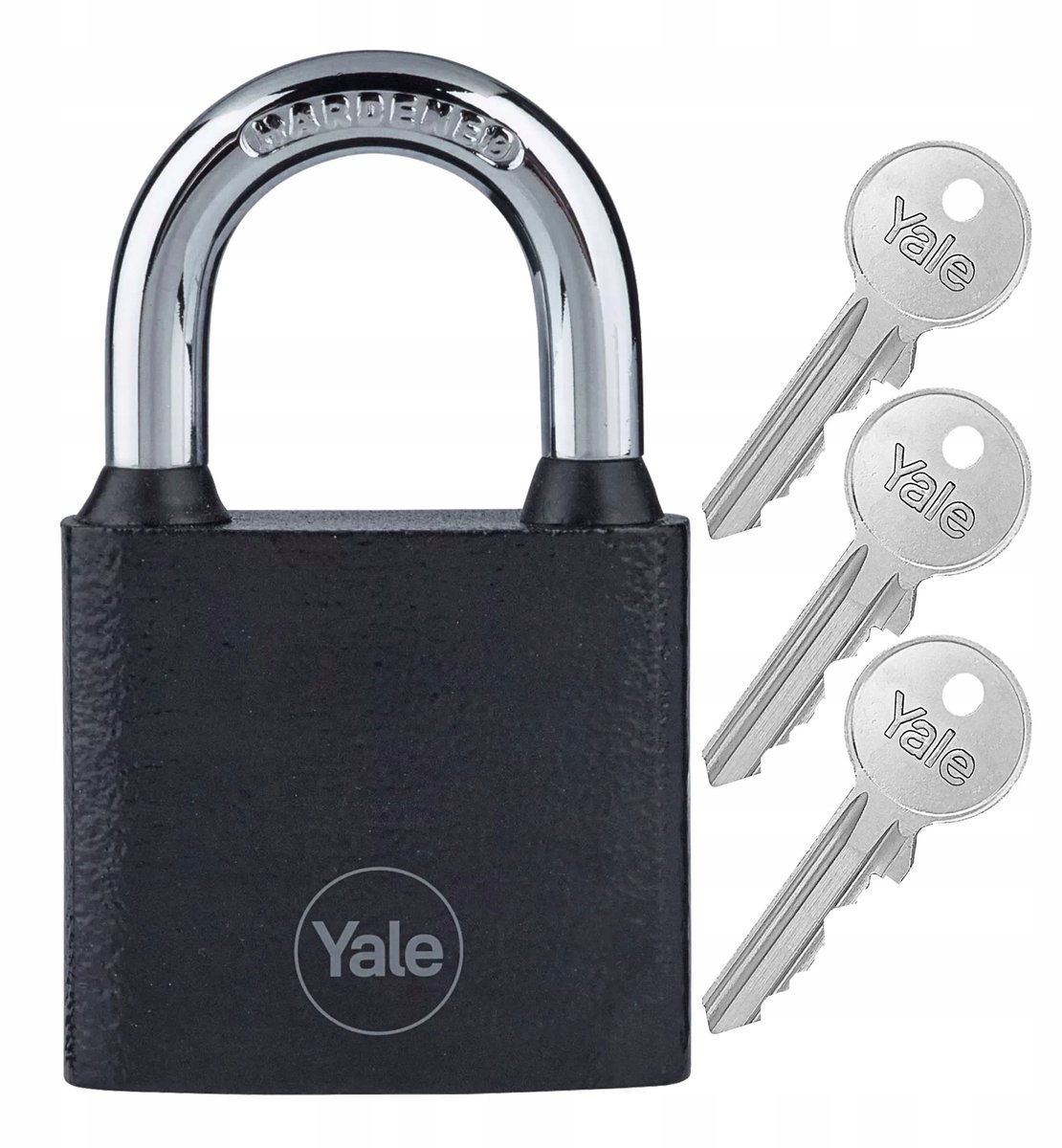 Yale Y111B/75/140/1/B Hangslot - Gietijzer, Zwart