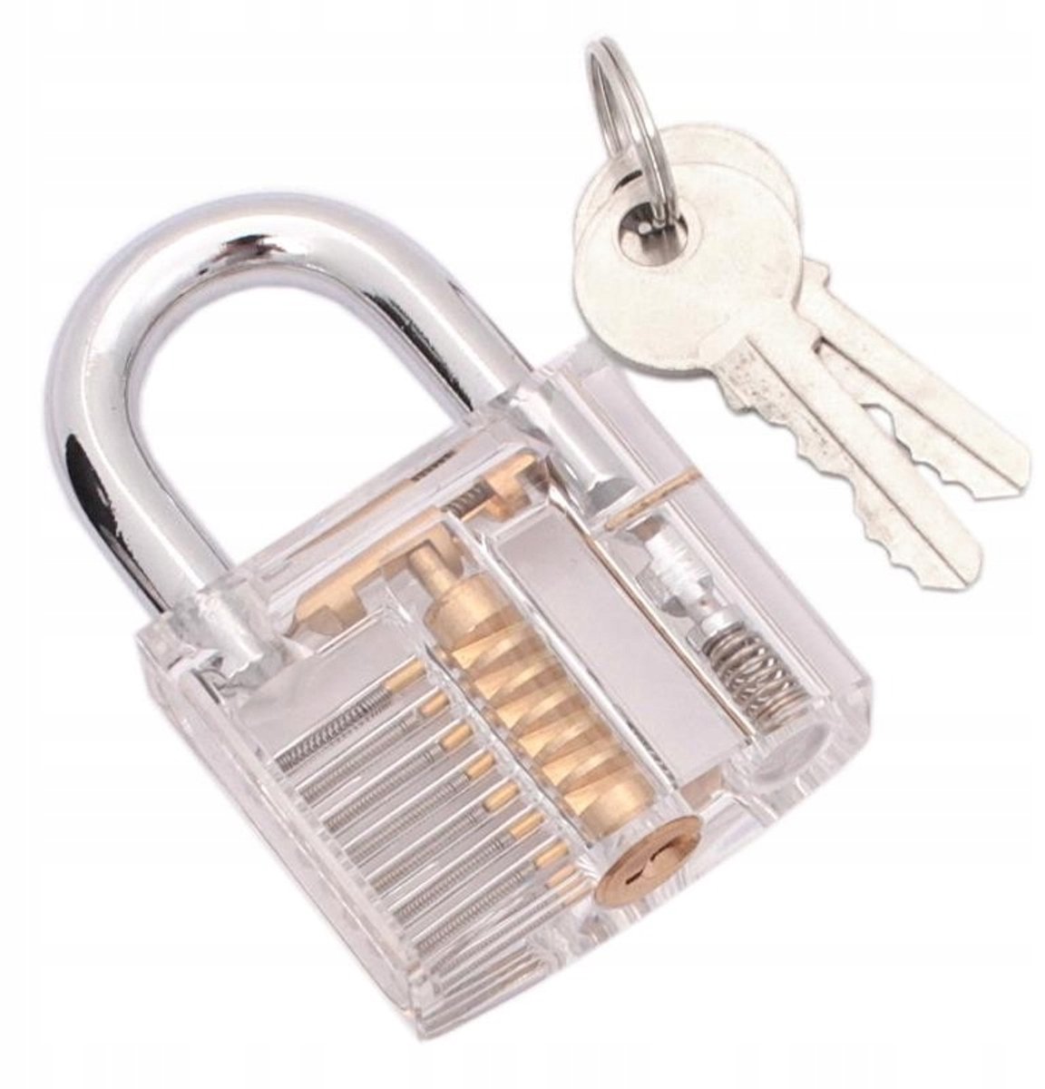 Transparante Hangslot 50 mm met Sleutel