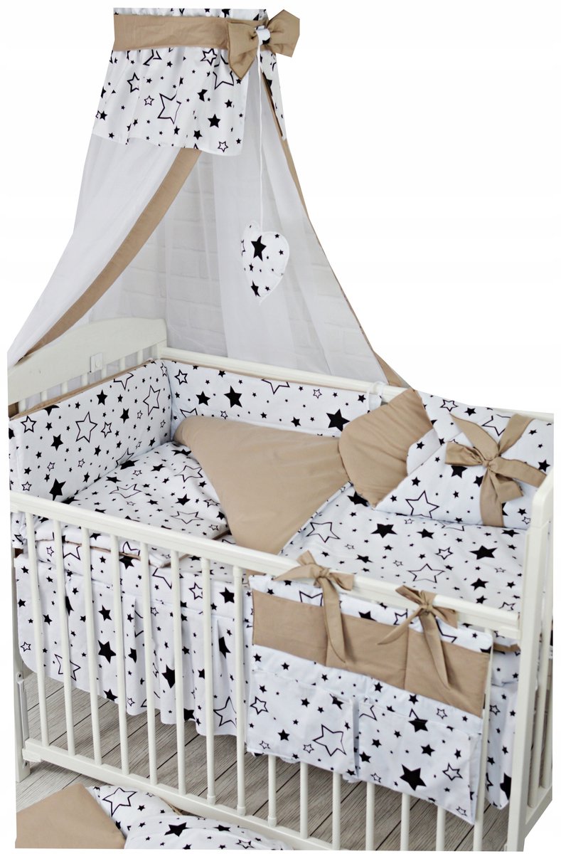 Image of 16-delige Baby Beddengoed Set 120x60cm met Hemel, Nestje & Meer