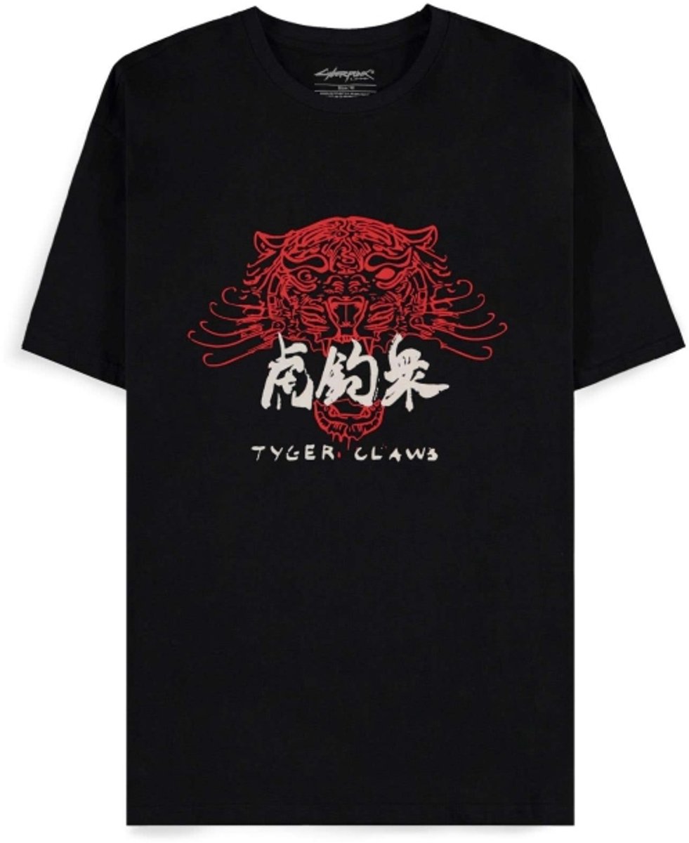 Cyberpunk 2077 - Tiger Claws Unisex Tshirt - M - Zwart