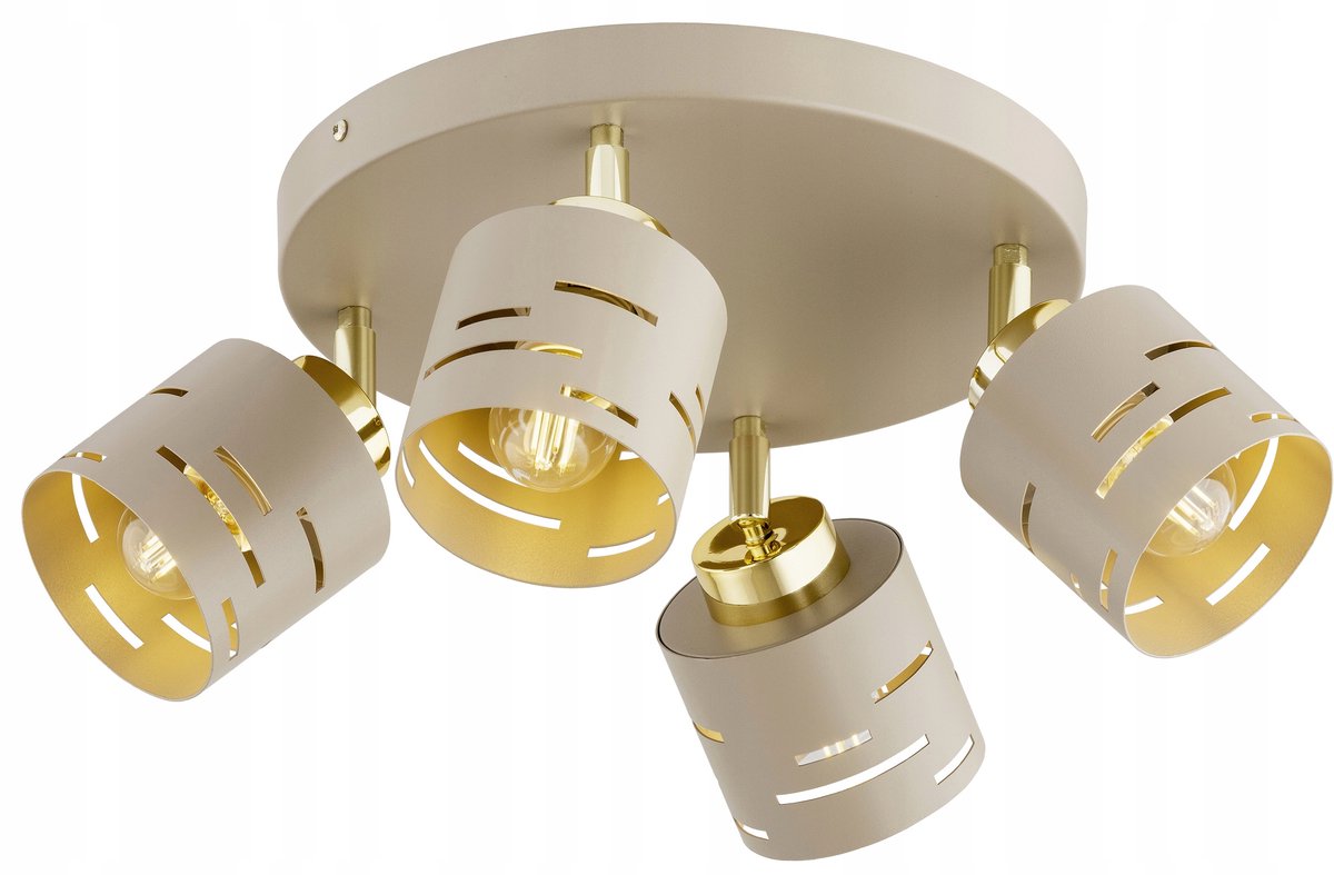 Vox Plafondlamp Beige - Stijlvolle hanglamp met metalen kap