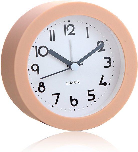 Iumwxz Réveil Réveil pour Enfants Réveil Analogique Réveil Sans Tic-Tac Réveil d'Apprentissage Réveil à Quartz pour Enfants Réveil matin Horloge Numérique Blanc Métal Offres des Fêtes