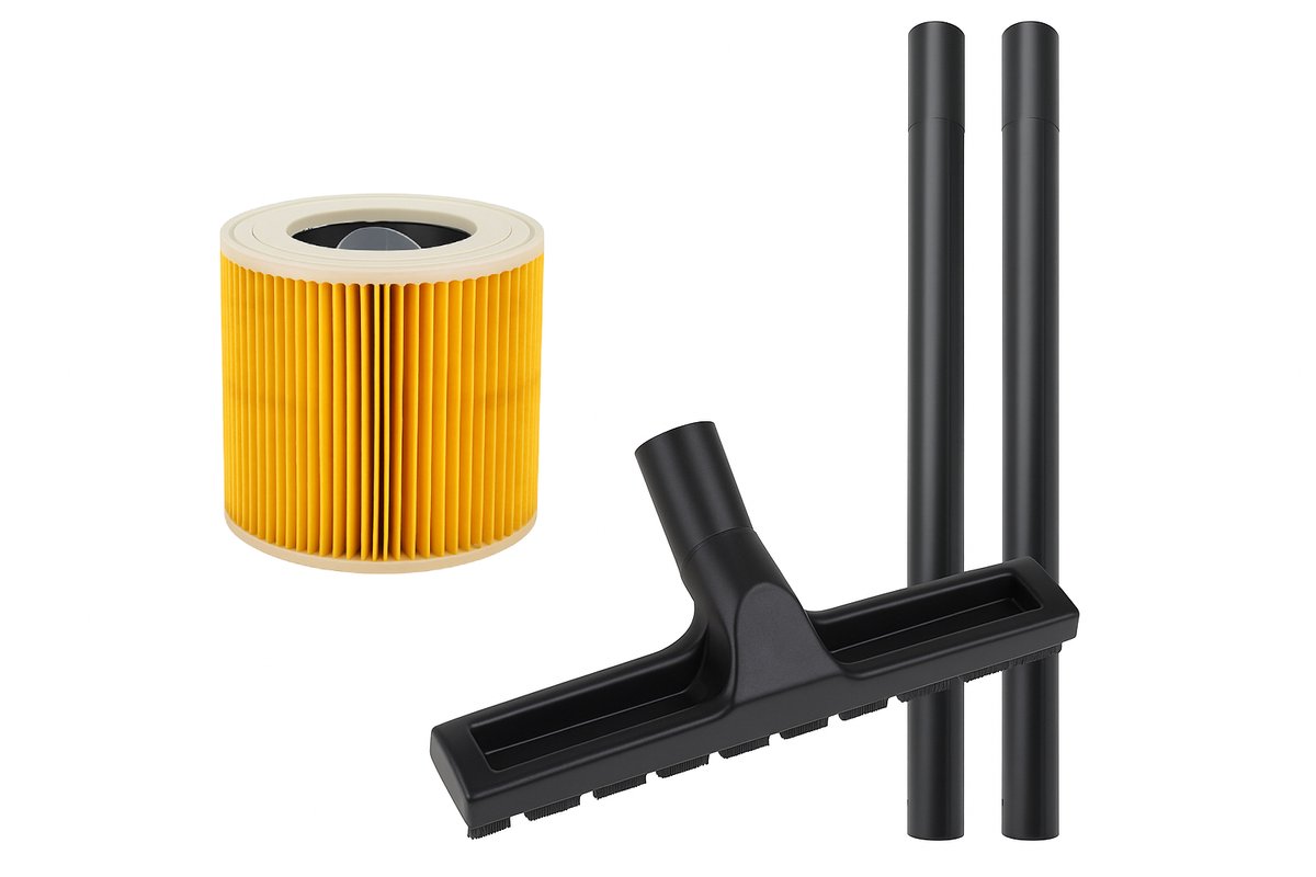 Filter, zuigbuis & zuigmond set seschikt voor Kärcher WD2 WD3 WD2 Plus