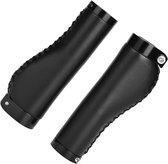 - Leren fietshandvatten - Fietsaccessoires - Retro - PU-leer - Grijs - Handvatten - Geschikt voor Alle Fietsen - Retro Model