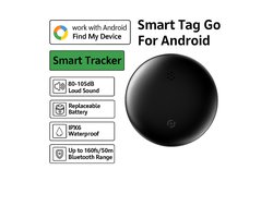 Android GPS Tracker – Real-time Locatie via Google Find My – Alleen voor Android telefoons – Sleutelzoeker & Tracker – Inclusief Keyholder & Batterij – Zwart
