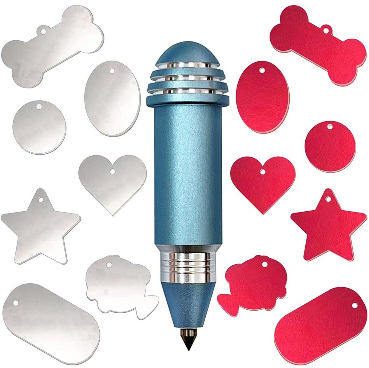 Graveeraccessoire met 2 Kleuren en 7 Blanco Etiketten - Compatibel met Snijmachines