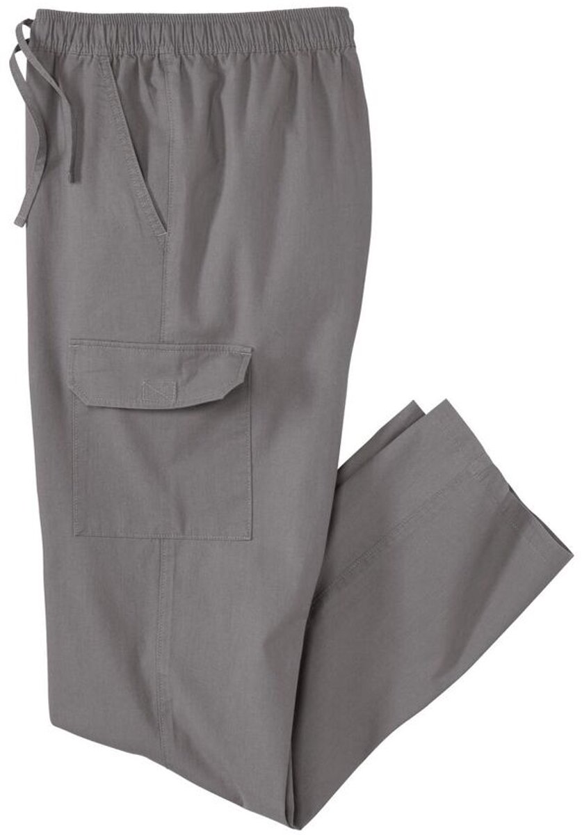 ATLAS FOR MEN - Grijze casual cargobroek - Heren - Verkrijgbaar in grote maten - M