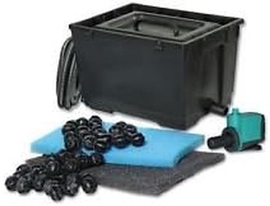 EXLECO Buitenfilter Met UV-lamp Voor Aquaria – 1400 L/u, 35 W, Geschikt Tot 300 Liter – 3-traps Filtratie, Stil En Compleet Met Slang En Filtermedia