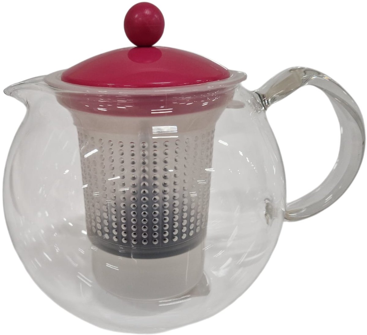 Bodum Assam Theepot - 1 l - Glas - Incl. Filter - Roze