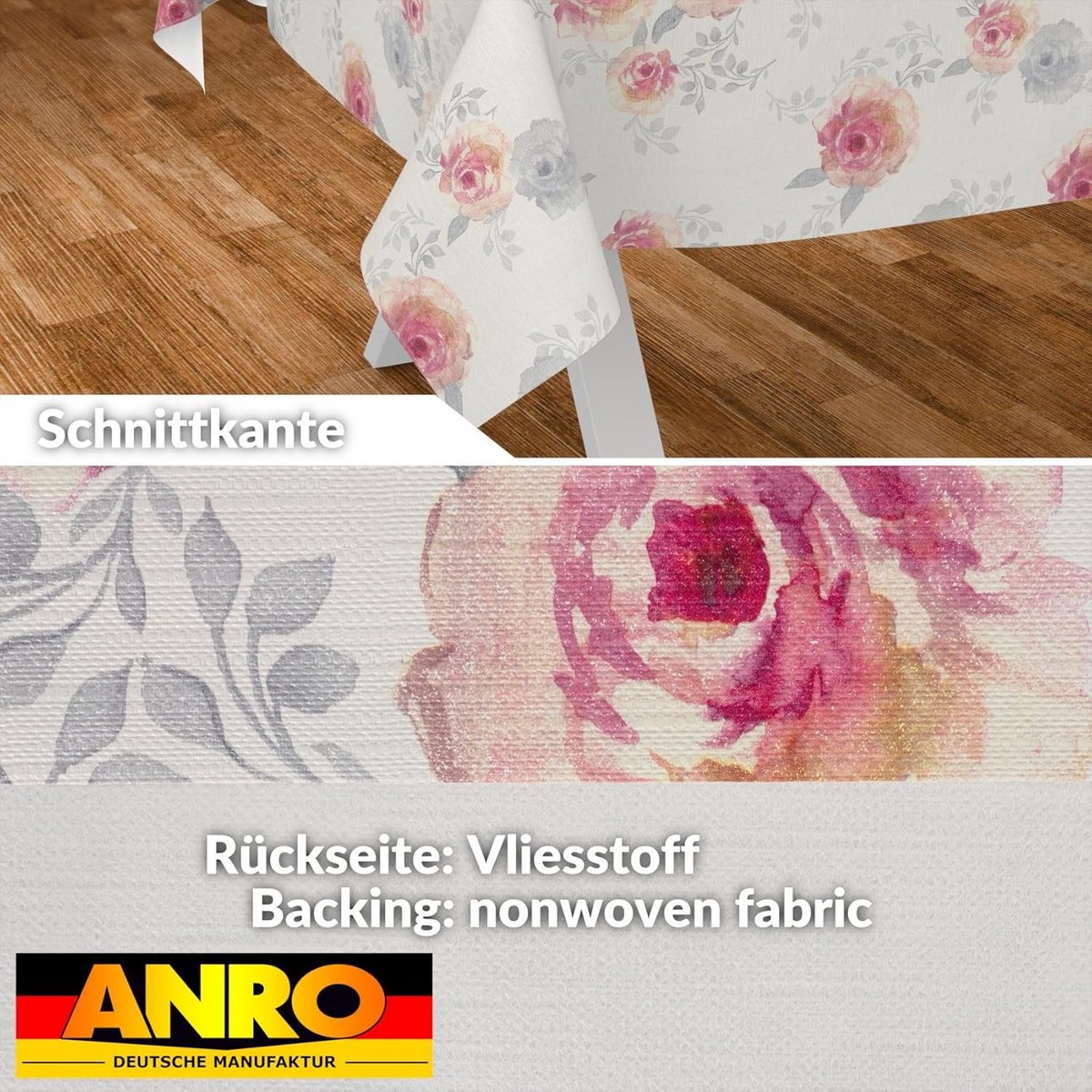 Wasbare Tafelkleed met Rozenpatroon - Waterafstotend en Afwasbaar