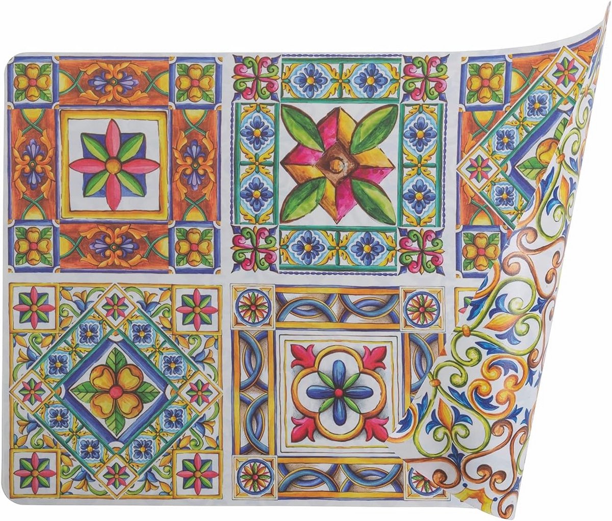 Set van 6 dubbele rechthoekige placemats voor een mediterrane tafel