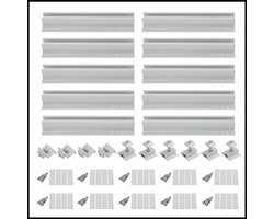 Universele Zonnepaneel Bevestigingsset – 10-delige Set – Aluminium Dakrek – Voor Huis, Camper & Boot – Hoge Draagkracht & Eenvoudige Montage