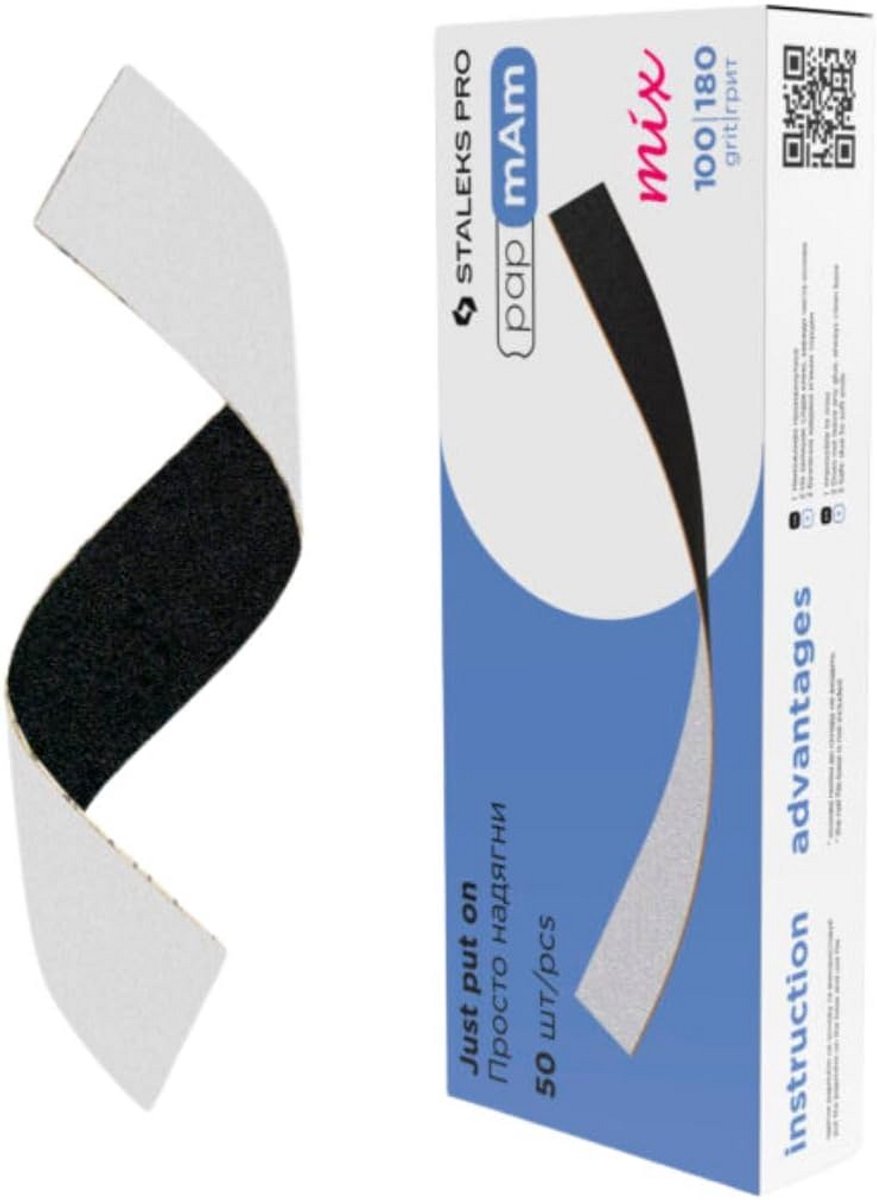 50 Stuks Nagelvijl Sleeves Mix (Korrel 100/180) - Wegwerp Opzetstukken Manicure