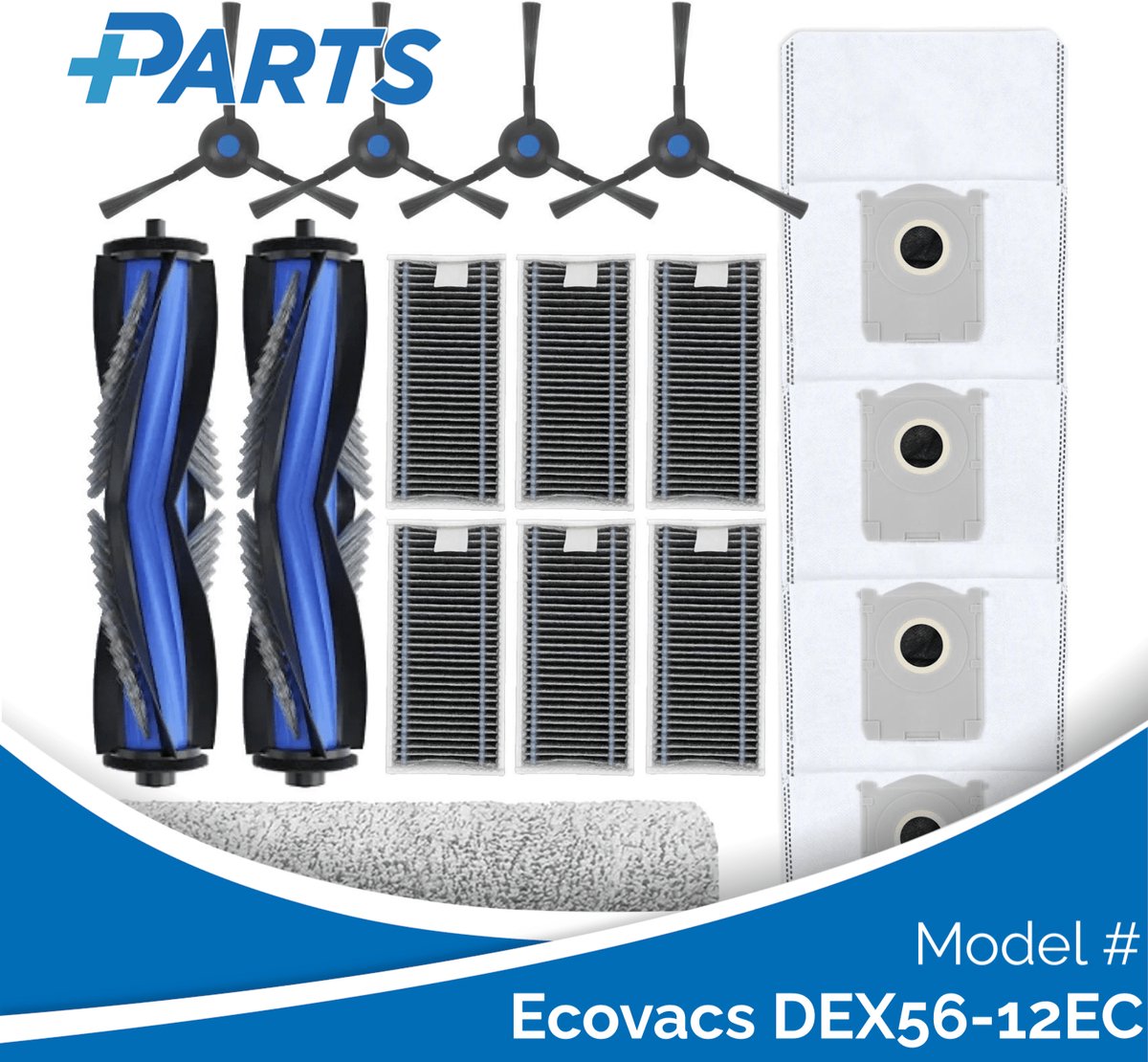Ecovacs DEX56-12EC Onderhoudsset (Plus.Parts® alternatief voor DKT060175)