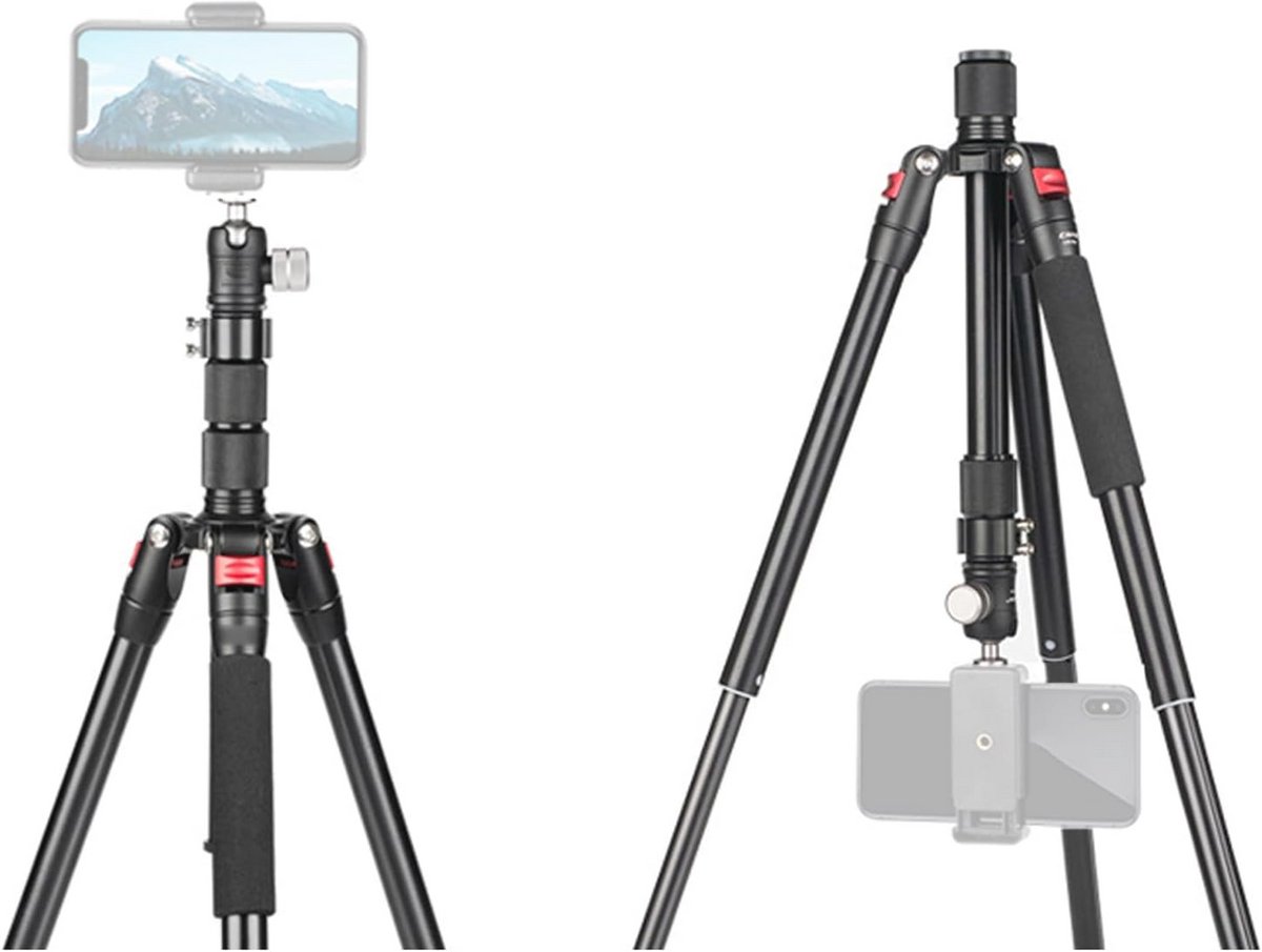 Opvouwbaar Camerastatief 59 Inch met 20 mm Kogelkop voor Video en Foto